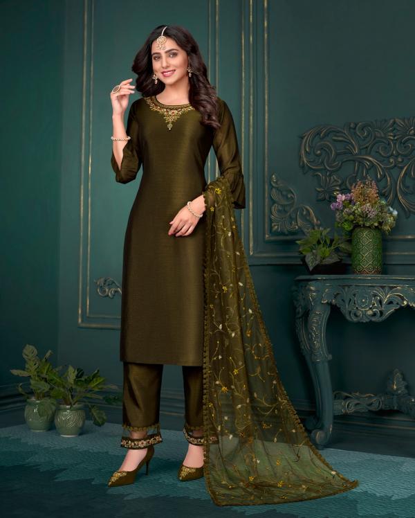 Lily And Lali Maria 9 Heavy Handwork Silk Readymade Suit